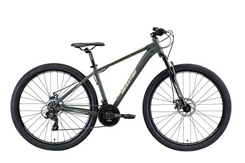 BIKESTAR Bicicleta de montaña Hardtail de Aluminio, 21 Marchas Shimano 29" Pulgadas | Mountainbike con Frenos de Disco Cuadro 17" MTB | Verde