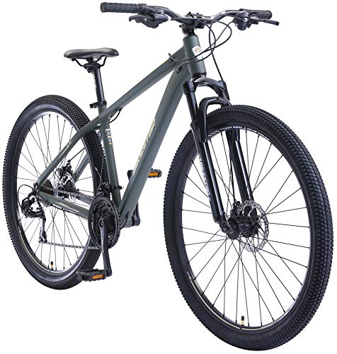 BIKESTAR Bicicleta de montaña Hardtail de Aluminio, 21 Marchas Shimano 29" Pulgadas | Mountainbike con Frenos de Disco Cuadro 17" MTB | Verde