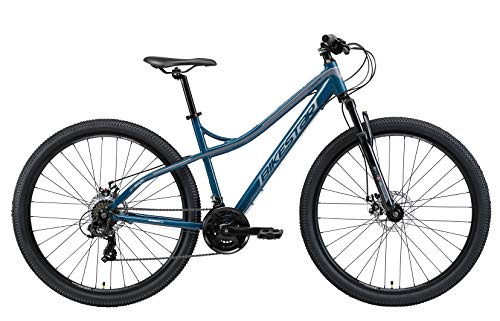 BIKESTAR Bicicleta de montaña Hardtail de Aluminio, 21 Marchas Shimano 29" Pulgadas | Mountainbike con Frenos de Disco Cuadro 18" MTB | Azul Gris