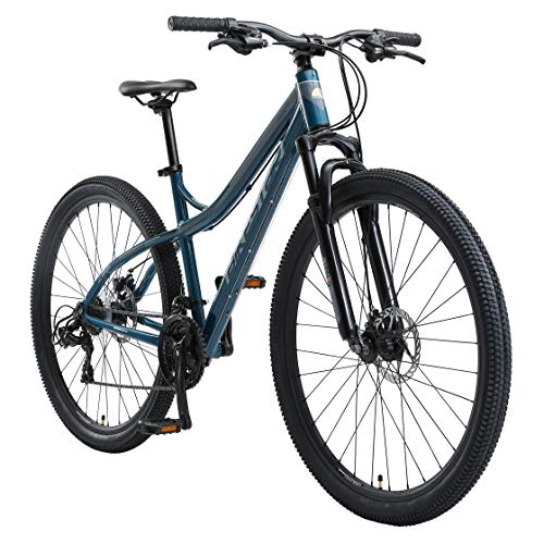 BIKESTAR Bicicleta de montaña Hardtail de Aluminio, 21 Marchas Shimano 29" Pulgadas | Mountainbike con Frenos de Disco Cuadro 18" MTB | Azul Gris