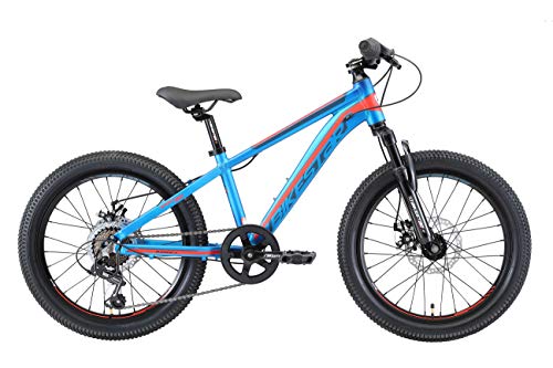 BIKESTAR Bicicleta de montaña Juvenil de Aluminio 20 Pulgadas de 6 a 9 años | Bici niños Cambio Shimano de 7 velocidades, Freno de Disco, Horquilla de suspensión | Azul