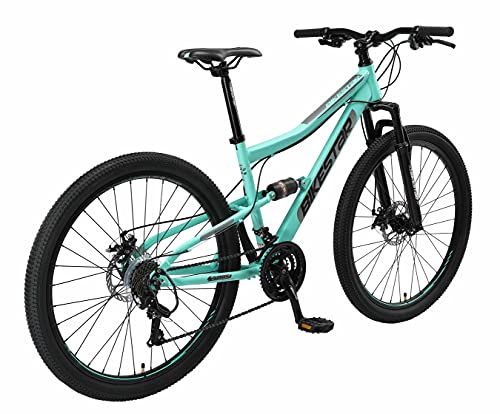 BIKESTAR Bicicleta de montaña Suspensión Doble Completa 27.5 Pulgadas | Cuadro 17" Cambio Shimano de 21 velocidades, Freno de Disco, Fully MTB Mentha