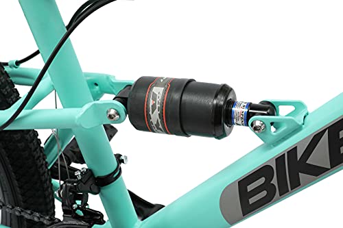 BIKESTAR Bicicleta de montaña Suspensión Doble Completa 27.5 Pulgadas | Cuadro 17" Cambio Shimano de 21 velocidades, Freno de Disco, Fully MTB Mentha