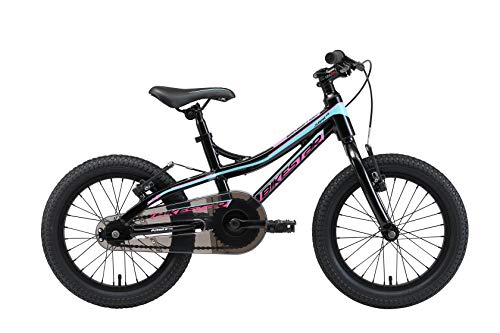 BIKESTAR Bicicleta Infantil Aluminio para niños y niñas a Partir de 4 años | Bici 16 Pulgadas con Freno en V | 16" Bici de montaña | Negro Azul