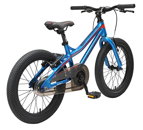 BIKESTAR Bicicleta Infantil Aluminio para niños y niñas a Partir de 5 años | Bici de montaña 18" Pulgadas con Freno en V | Azul