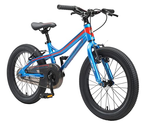 BIKESTAR Bicicleta Infantil Aluminio para niños y niñas a Partir de 5 años | Bici de montaña 18" Pulgadas con Freno en V | Azul