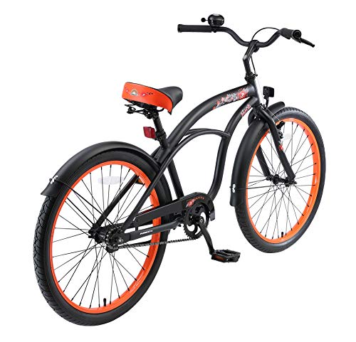 BIKESTAR Bicicleta Infantil para niños y niñas a Partir de 10 años | Bici 24 Pulgadas con Frenos | 24" Edición Cruiser Negro