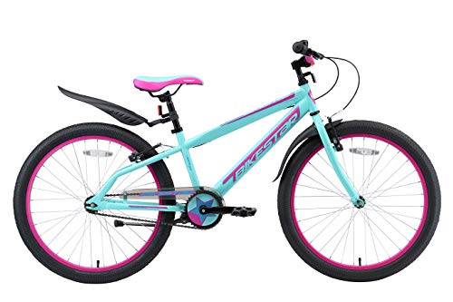 BIKESTAR Bicicleta Infantil para niños y niñas a Partir de 10 años | Bici de montaña 24 Pulgadas con Frenos | 24" Edición Mountainbike Turquesa Berry