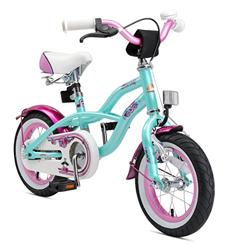 BIKESTAR Bicicleta Infantil para niños y niñas a Partir de 3 años | Bici 12 Pulgadas con Frenos | 12" Edición Cruiser Turquoise