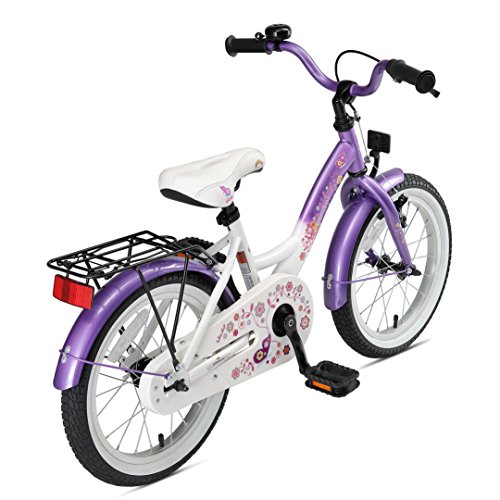 BIKESTAR Bicicleta Infantil para niños y niñas a Partir de 4 años | Bici 16 Pulgadas con Frenos | 16" Edición Clásica Lila