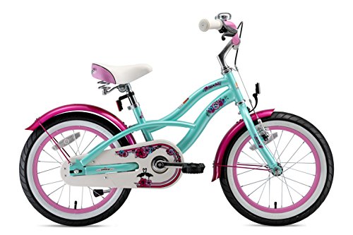 BIKESTAR Bicicleta Infantil para niños y niñas a Partir de 4 años | Bici 16 Pulgadas con Frenos | 16" Edición Cruiser Turquoise