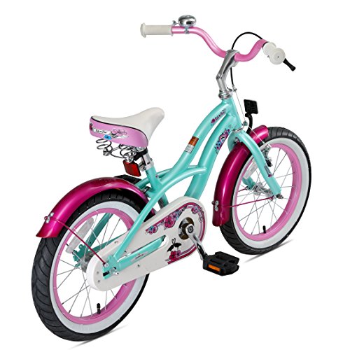 BIKESTAR Bicicleta Infantil para niños y niñas a Partir de 4 años | Bici 16 Pulgadas con Frenos | 16" Edición Cruiser Turquoise