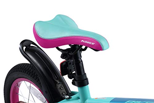 BIKESTAR Bicicleta Infantil para niños y niñas a Partir de 4 años | Bici de montaña 14 Pulgadas con Frenos | 14" Edición Mountainbike Berry Turquesa