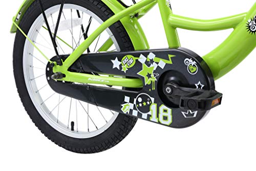 BIKESTAR Bicicleta Infantil para niños y niñas a Partir de 5 años | Bici 18 Pulgadas con Frenos | 18" Edición Clásica Verde