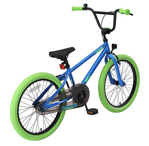 BIKESTAR Bicicleta Infantil para niños y niñas a Partir de 6 años | Bici 20 Pulgadas con Frenos | 20" Edición BMX BLU Verde