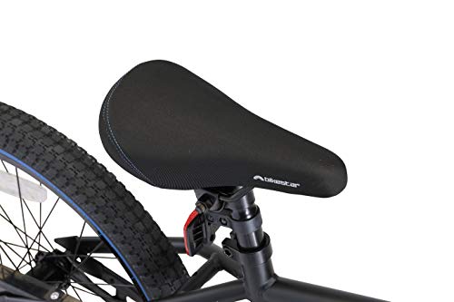 BIKESTAR Bicicleta Infantil para niños y niñas a Partir de 6 años | Bici 20 Pulgadas con Frenos | 20" Edición BMX Negro BLU