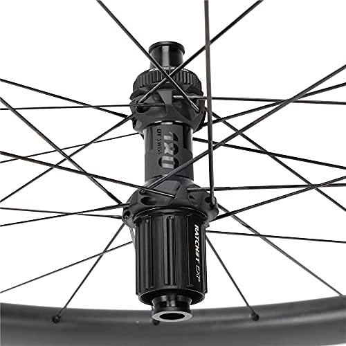 Bikewish DT Swiss 180 Disc - Frenos de disco para bicicleta de carretera (carbono, 700 C, con bloqueo central, 100 x 12, 142 x 12)