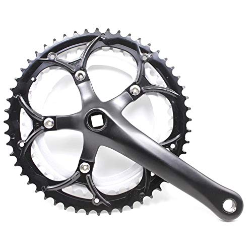 BINCIBH Juego De Bielas para Bicicleta,Biela para Biciclet MTB Crank Set Velocidad Hueco del Diente Placa de Bicicletas Juego de bielas MTB Bicicleta Bielas Piñón Cmanivela De AleacióN De Aluminio