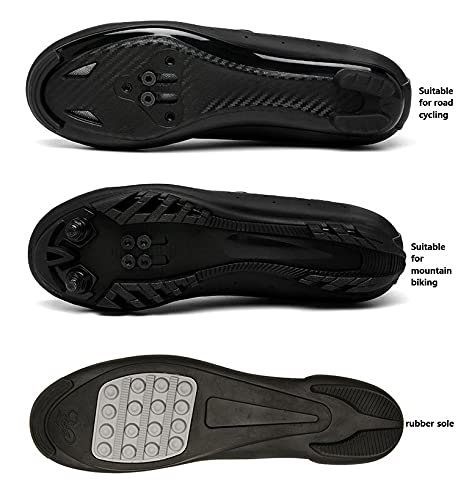 BING FENG Zapatillas de Ciclismo Profesional Bloqueo/Non-Locking Mountain Bike Shoes de Bicicleta para Hombres y Mujeres para el Verano (Color : Black for MTB, Size : 41)