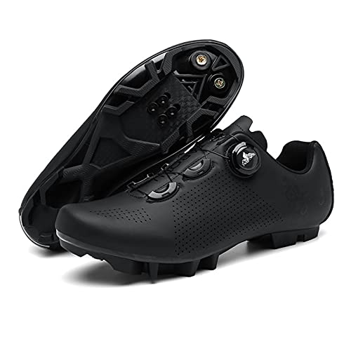 BING FENG Zapatillas de Ciclismo Profesional Bloqueo/Non-Locking Mountain Bike Shoes de Bicicleta para Hombres y Mujeres para el Verano (Color : Black for MTB, Size : 41)