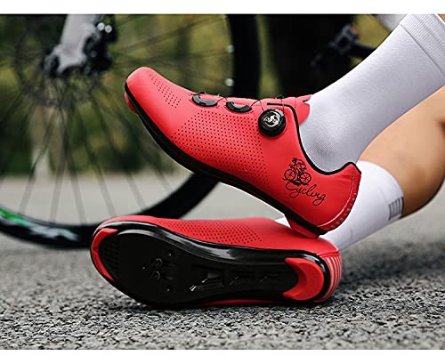 BING FENG Zapatillas de Ciclismo Profesional Bloqueo/Non-Locking Mountain Bike Shoes de Bicicleta para Hombres y Mujeres para el Verano (Color : Black for MTB, Size : 41)