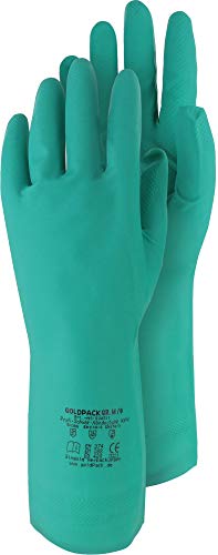 BINGOLD 504512 Guantes de Nitrilo, Reutilizables, 1 Par, Talla L, Verde