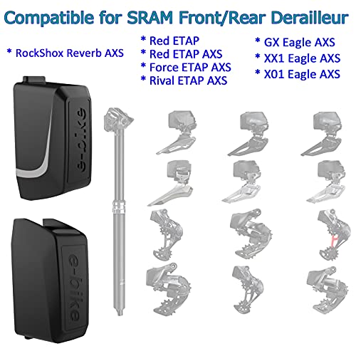 BININIU e-bike's Accesorios de batería compatibles con SRAM Red-eTap-AXS-eagle-XX1-X01-GX-Force Cargador de batería Power para SRAM Desviador delantero/trasero