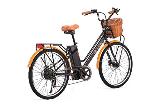 BIWBIK Bicicleta ELECTRICA Mod. GANTE BATERIA Ion Litio 36V12AH (GANTE Black HD)