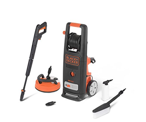 Black+Decker BXPW2200PE Hidrolimpiadora de Alta Presión (2200 W, 150 bar, 440 l/h) con Patio Cleaner Deluxe y Cepillo Fijo