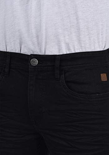 Blend Bendigo Pantalón Corto Vaqueros para Hombre Elástico Slim, tamaño:XL, Color:Denim Black (76204)