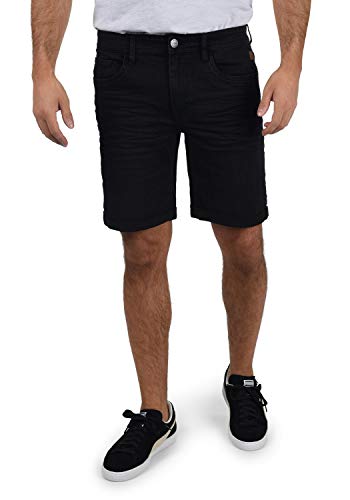 Blend Bendigo Pantalón Corto Vaqueros para Hombre Elástico Slim, tamaño:XL, Color:Denim Black (76204)