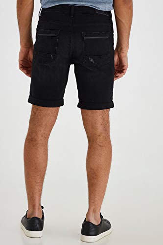 Blend Martels Pantalón Corto Vaqueros para Hombre Elástico Slim-Fit, tamaño:L, Color:Denim Black (76204)