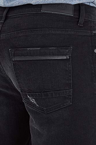 Blend Martels Pantalón Corto Vaqueros para Hombre Elástico Slim-Fit, tamaño:L, Color:Denim Black (76204)