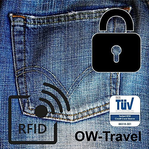 Bloqueo RFID - ANTI FRAUDE - Protectores Funda para Tarjetas de Credito Débito Sanitaria Identificaciones - Protector Pasaporte - Protección 100% de RFID NFC (Fundas para Tarjeta de Credito)