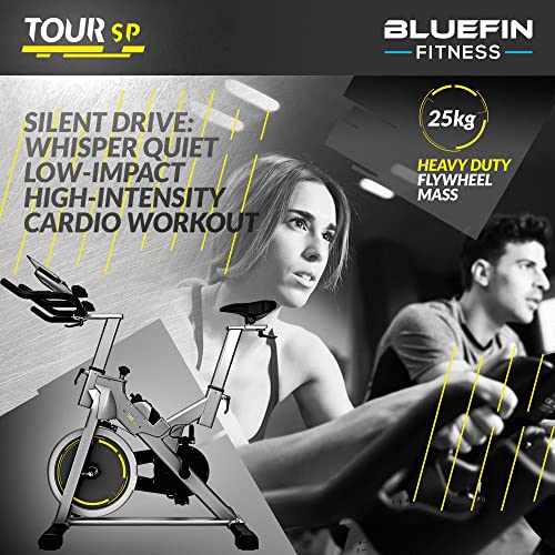 Bluefin Fitness Bicicleta Tour SP | Kinomap | Video Coaching y Entrenamiento | Bluetooth | App Smartphone/Negra y Plata Product ID: 716053151018