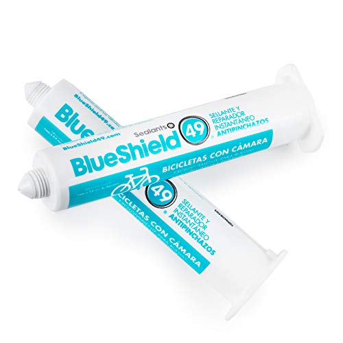 Blueshield 49 ® Sealants - Líquido antipinchazos para Bicis - Preventivo y reparador - Sellante Permanente instantáneo - Patentado y Certificado en Laboratorio - Slime para Ruedas con Cámara