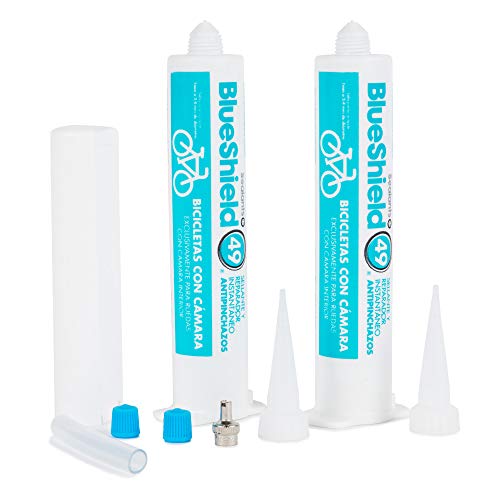 Blueshield 49 ® Sealants - Líquido antipinchazos para Bicis - Preventivo y reparador - Sellante Permanente instantáneo - Patentado y Certificado en Laboratorio - Slime para Ruedas con Cámara