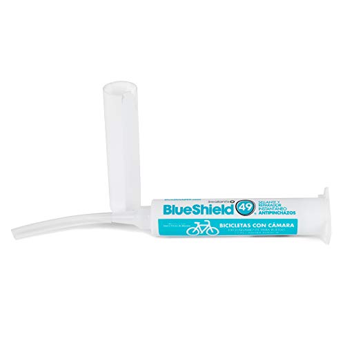 Blueshield 49 ® Sealants - Líquido antipinchazos para Bicis - Preventivo y reparador - Sellante Permanente instantáneo - Patentado y Certificado en Laboratorio - Slime para Ruedas con Cámara