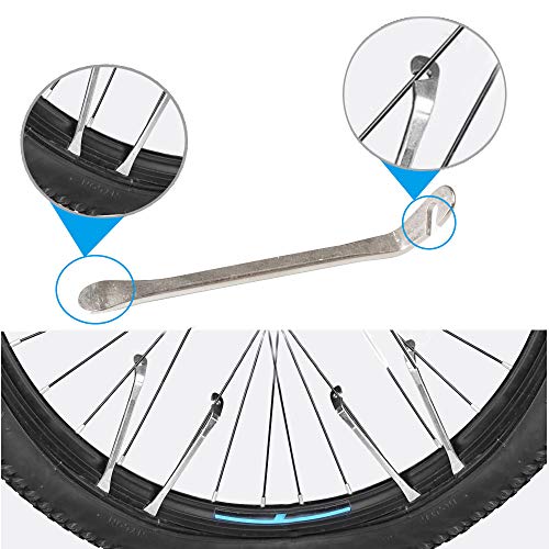 BluVast Desmontables Bici, Desmontables Neumaticos, 6 Piezas Metal Montar Bike Tire Lever Ganchos, Bici De La Rueda Palancas De neumáticos Herramienta