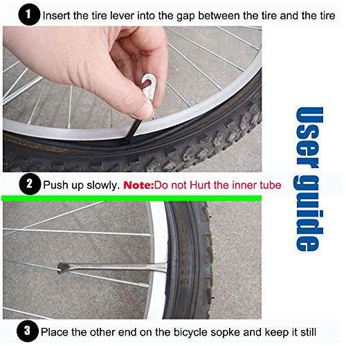 BluVast Desmontables Bici, Desmontables Neumaticos, 6 Piezas Metal Montar Bike Tire Lever Ganchos, Bici De La Rueda Palancas De neumáticos Herramienta