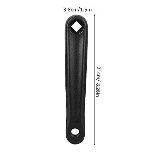 Bnineteenteam Brazo de manivela,Un par de manivelas para Bicicletas Agujero de Diamante Agujero Cuadrado para Motor de accionamiento Cuadrado Horizontal Negro