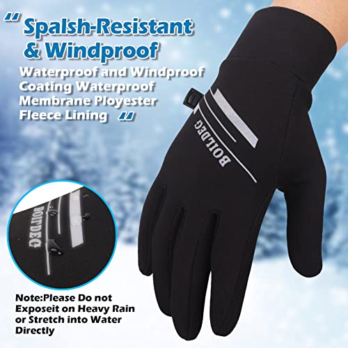 boildeg Guantes de Ciclismo con Pantalla táctil Guantes Bicicleta Montaña Guantes Invierno para Correr Guantes Deportivos Antideslizantes a Prueba de Viento para MTB Correr Hombres Mujeres