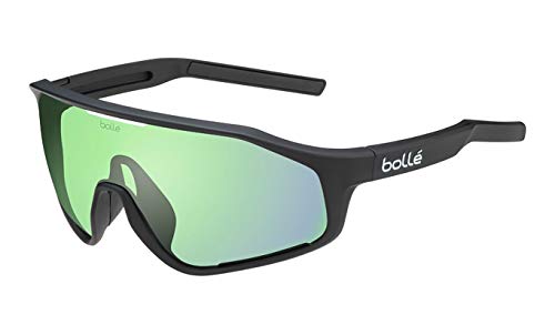Bolle 12504 Shifter Matte Black Sunglasses Green Lenses, Green