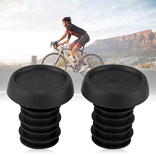 BOLORAMO Tapones de Extremo de Bicicleta, Buena Elasticidad antienvejecimiento para Manillar de 22,2 mm, para Scooter, etc.(Tapón ODI Negro)