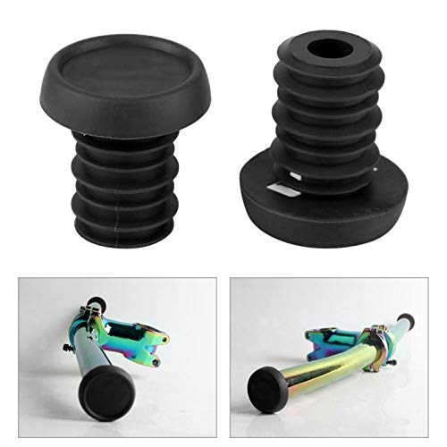 BOLORAMO Tapones de Extremo de Bicicleta, Buena Elasticidad antienvejecimiento para Manillar de 22,2 mm, para Scooter, etc.(Tapón ODI Negro)