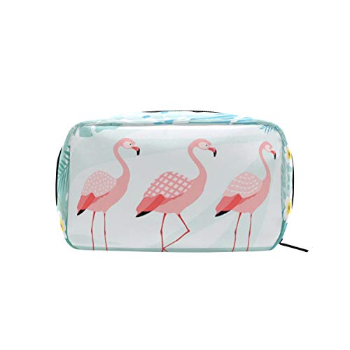 Bolsa de cosméticos con cremallera Horario de verano Flamingo Embrague Bolsa de almacenamiento de viaje Bolsa de maquillaje Organizador Bolsa para mujeres