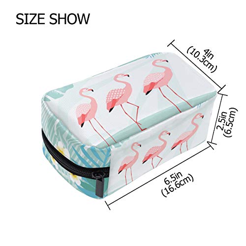 Bolsa de cosméticos con cremallera Horario de verano Flamingo Embrague Bolsa de almacenamiento de viaje Bolsa de maquillaje Organizador Bolsa para mujeres