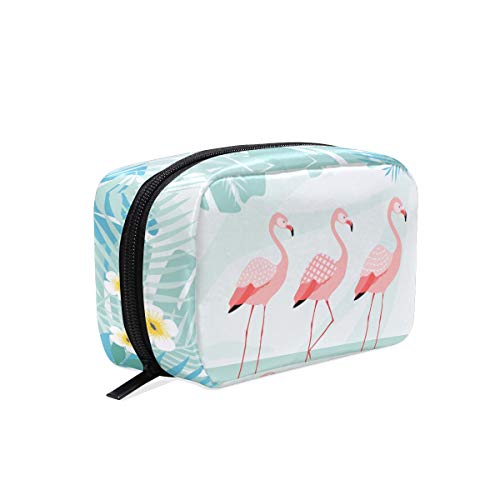 Bolsa de cosméticos con cremallera Horario de verano Flamingo Embrague Bolsa de almacenamiento de viaje Bolsa de maquillaje Organizador Bolsa para mujeres