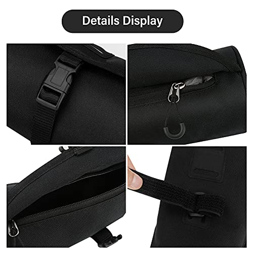 Bolsa para Manillar de Bicicleta Upkey Impermeable Bolsa de Manillar de Bicicletas Bolsa Manillar Bicicleta MTB Multifuncional Manillar Bolsa de Bicicleta con Tira Reflectante Tubo Frontal Bolsa, 2L