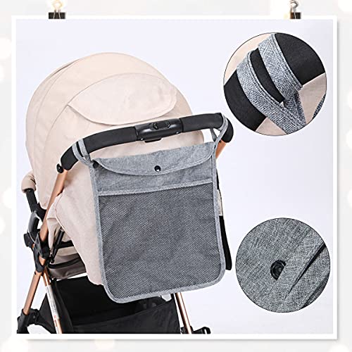 Bolso Organizador Carrito Bebe - bolsa Almacenamiento Pañales Accesorios Almacenar Suministros Bebés Multifuncional Capacidad Compacto y Moderno gris 1 pieza